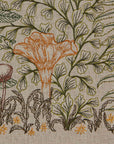 Mushrooms and Ferns Embroidered Linen Table Runner