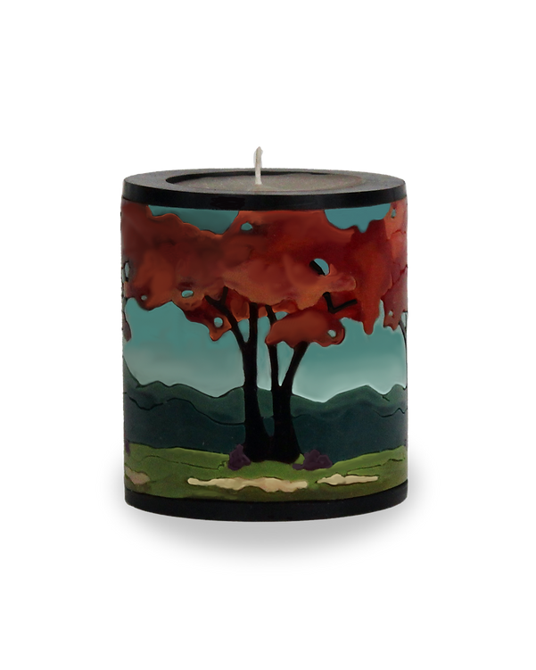 Fall Trees Illuminated Candle