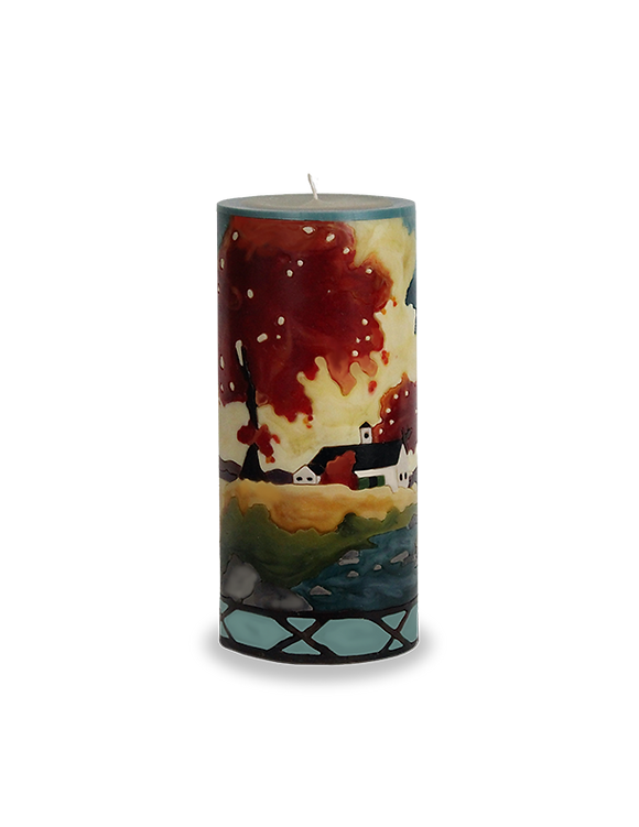 Fall Landscape Illuminated Candle