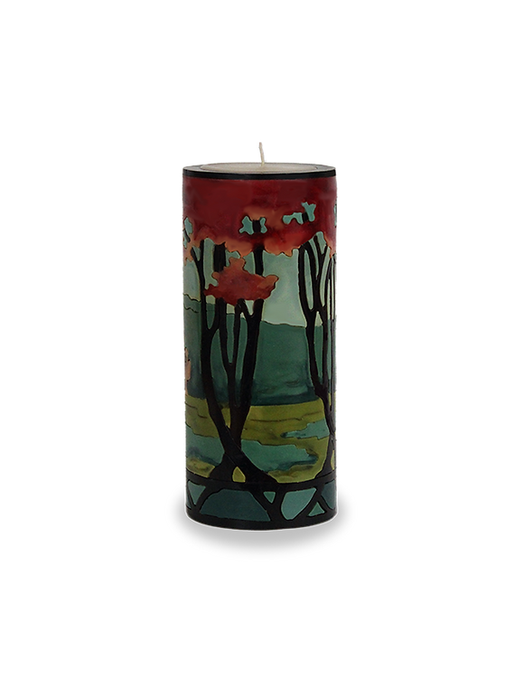 Fall Trees Illuminated Candle