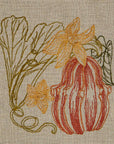 Pumpkin Patch Embroidered Linen Cocktail Napkin Set