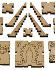 Illustrated Map of the Republic of Mexico Wooden Puzzle