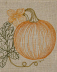 Pumpkin Patch Embroidered Linen Cocktail Napkin Set