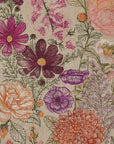Paradise Garden Embroidered Linen Table Runner