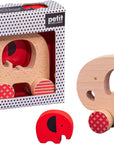 Elephant & Baby Wooden Push Toy