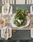 Tree Trimmers Embroidered Linen Table Runner