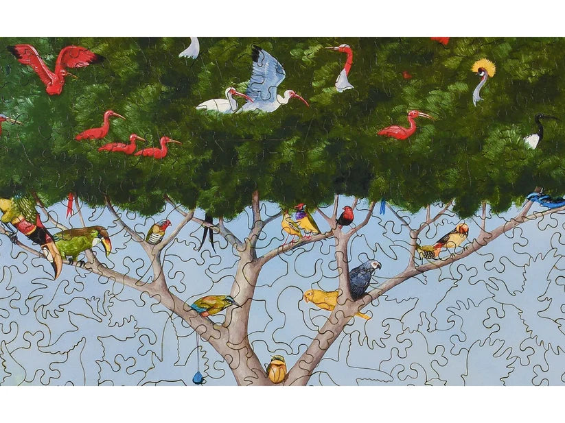 A Good Tree Can Lodge Ten Thousand Birds Wooden Puzzle