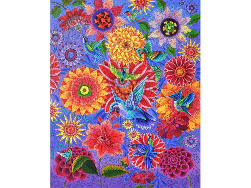 A Charm of Hummingbirds Wooden Puzzle