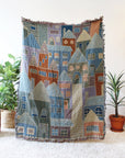 Hillside Village Tapestry Blanket