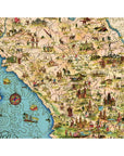 Illustrated Map of the Republic of Mexico Wooden Puzzle