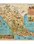 Illustrated Map of the Republic of Mexico Wooden Puzzle