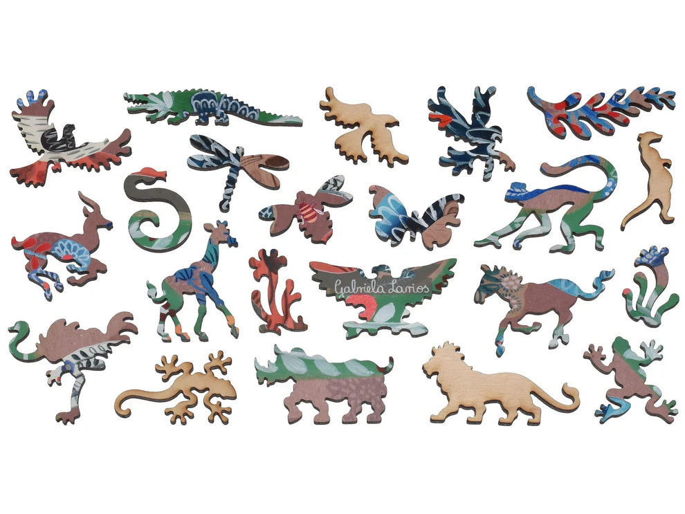 The Lion and Bird Wooden Puzzle