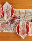 Paradise Garden Embroidered Linen Table Runner