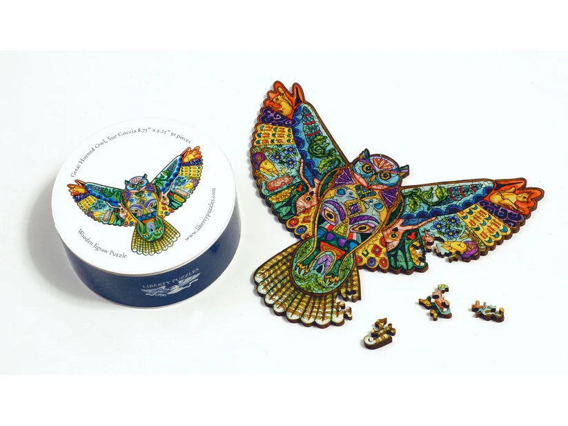 Baby Great Horned Owl Wooden Puzzle