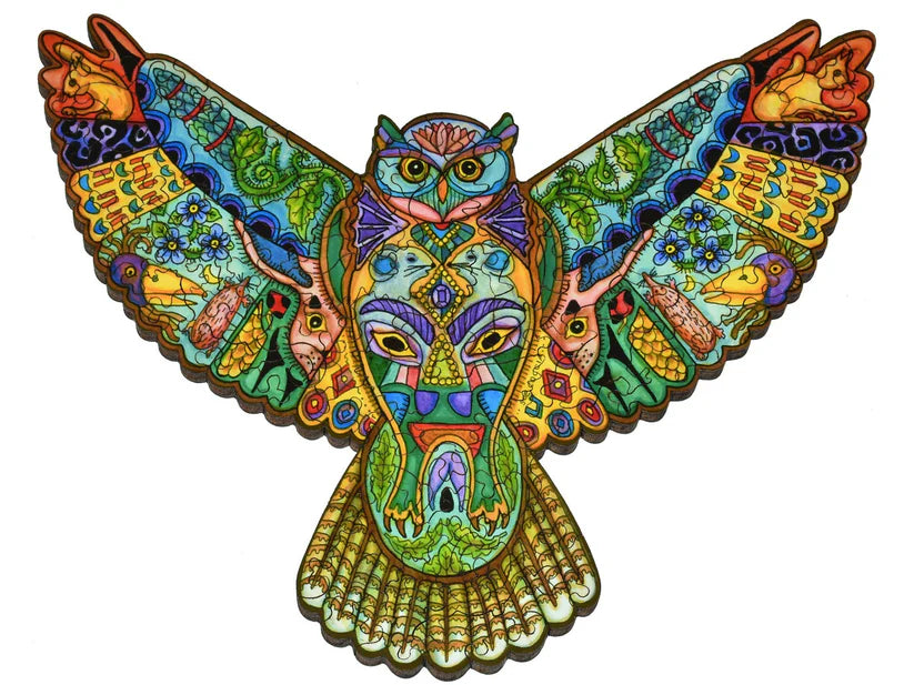 Baby Great Horned Owl Wooden Puzzle