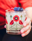 Poppy Rocks Glass