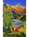 St. Moritz Travel Poster Wooden Puzzle