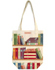 Library Books Canvas Tote
