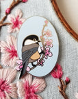Chickadee Enamel Needle Minder