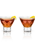Raye Gem Crystal Martini Glasses