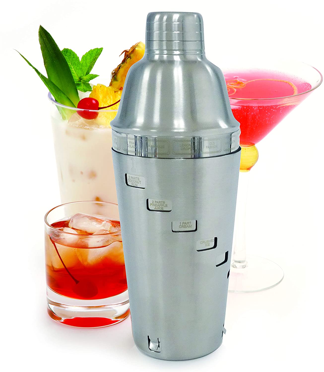 Adjustable Cocktail Shaker with Recipes