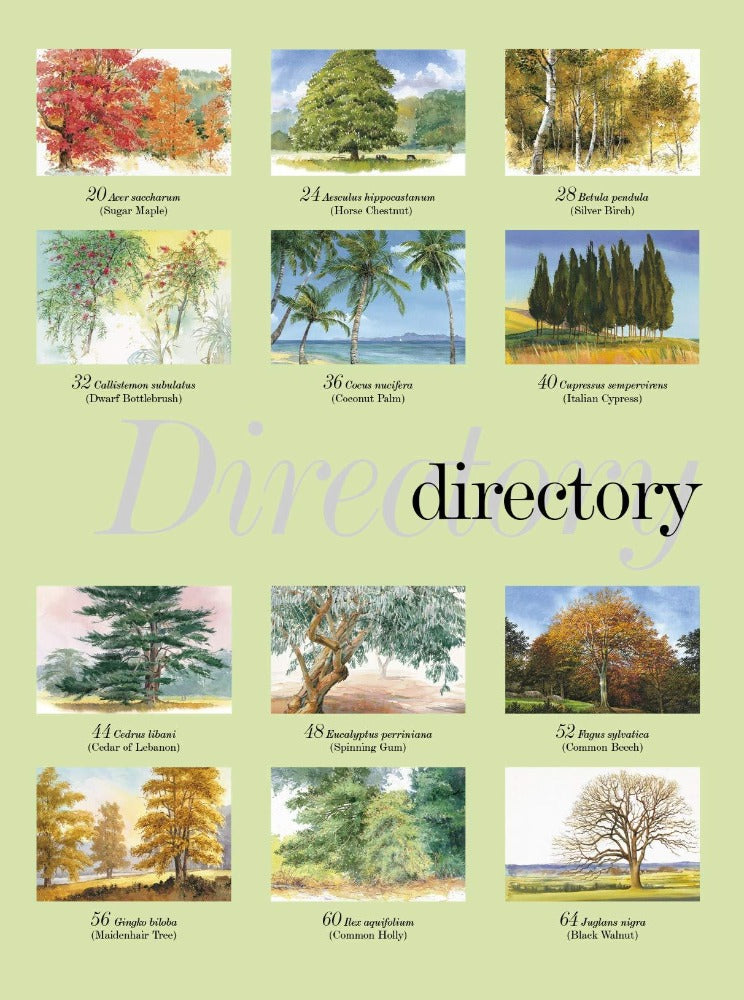 Watercolor A to Z of Trees and Foliage