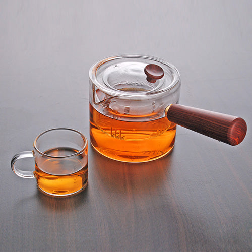 Kyusu Glass and Wood Tea Pot