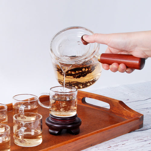 Kyusu Glass and Wood Tea Pot