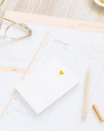 Gold Heart Mini Notepad