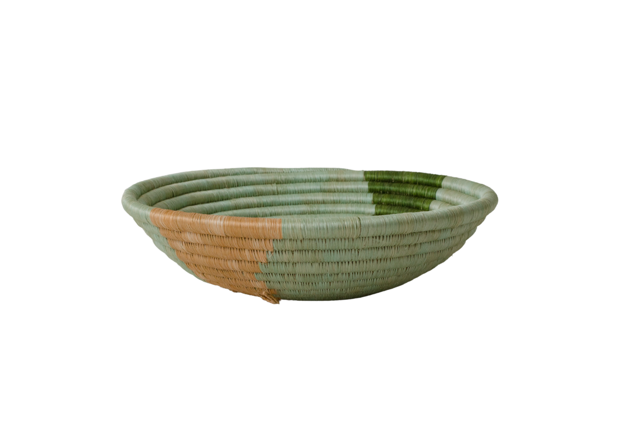 Apricot + Olive 10" Striped Basket