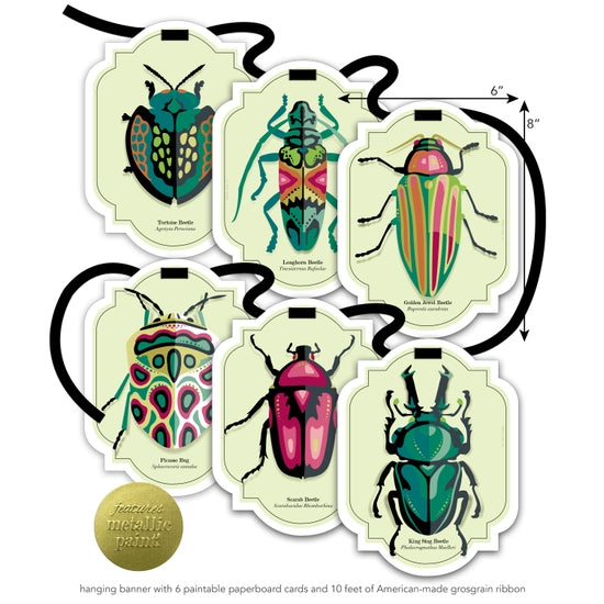 Beetles Paint-by-Number Banner Kit