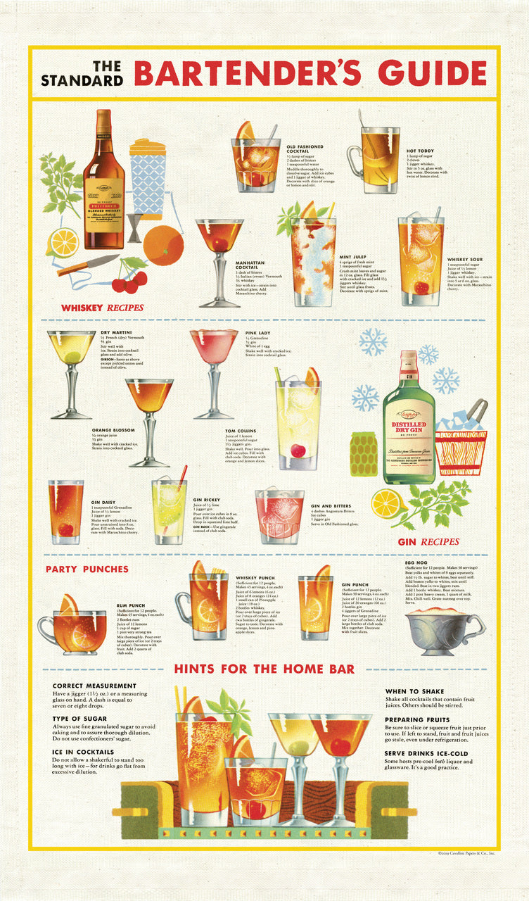 Bartender's Guide Towel