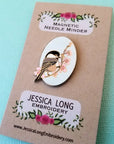 Chickadee Enamel Needle Minder