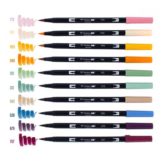 Dual Brush Pen Set - Cottage