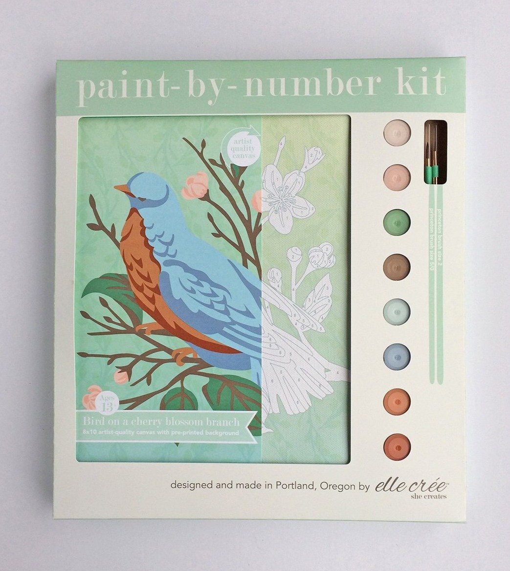 Bird & Cherry Blossoms Paint-by-Number
