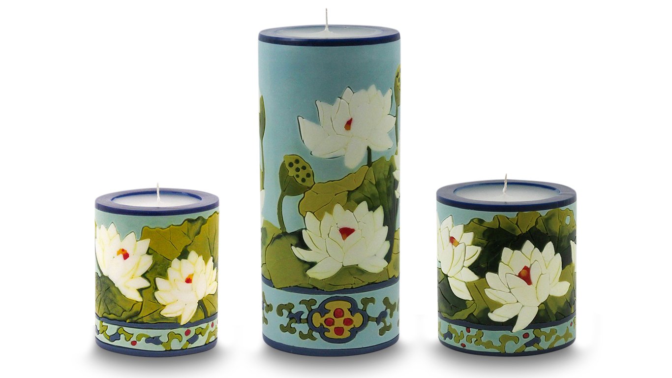 Lotus Blossom Illuminated Candle