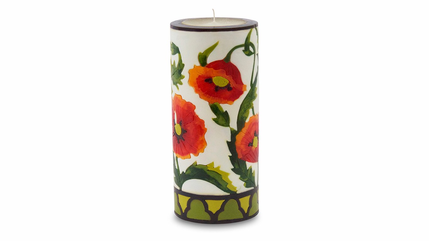 Poppy Illuminated Candle