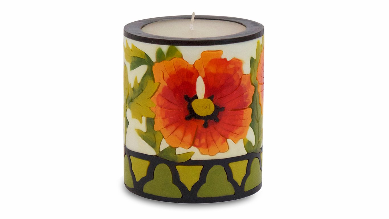 Poppy Illuminated Candle