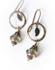 Rustic Creek Leaf Hoops