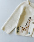 Animal Safari Embroidered Baby Cardigan