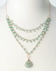 Serenity Aquamarine Multistrand Pendant