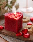 Heart Beeswax Pillar Candle