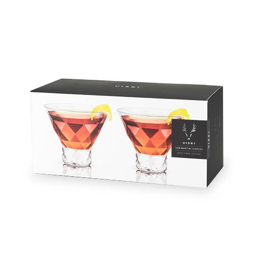 Raye Gem Crystal Martini Glasses