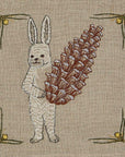 Pinecone Pals Embroidered Linen Cocktail Napkin Set