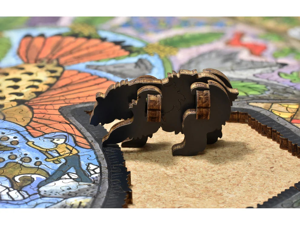 Black Bear Wooden Puzzle