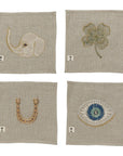 Good Luck Embroidered Cocktail Napkin Set
