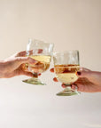 Thistle Etched Wine Glass