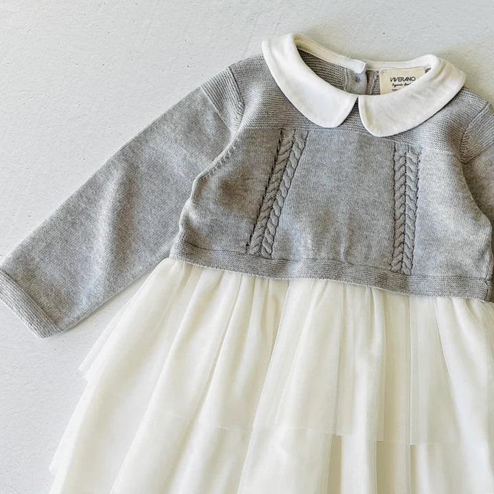 Peter Pan Sweater Knit Tutu Dress