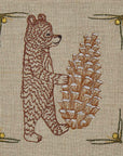 Pinecone Pals Embroidered Linen Cocktail Napkin Set