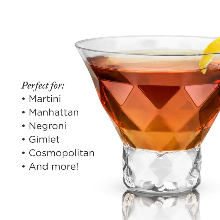 Raye Gem Crystal Martini Glasses